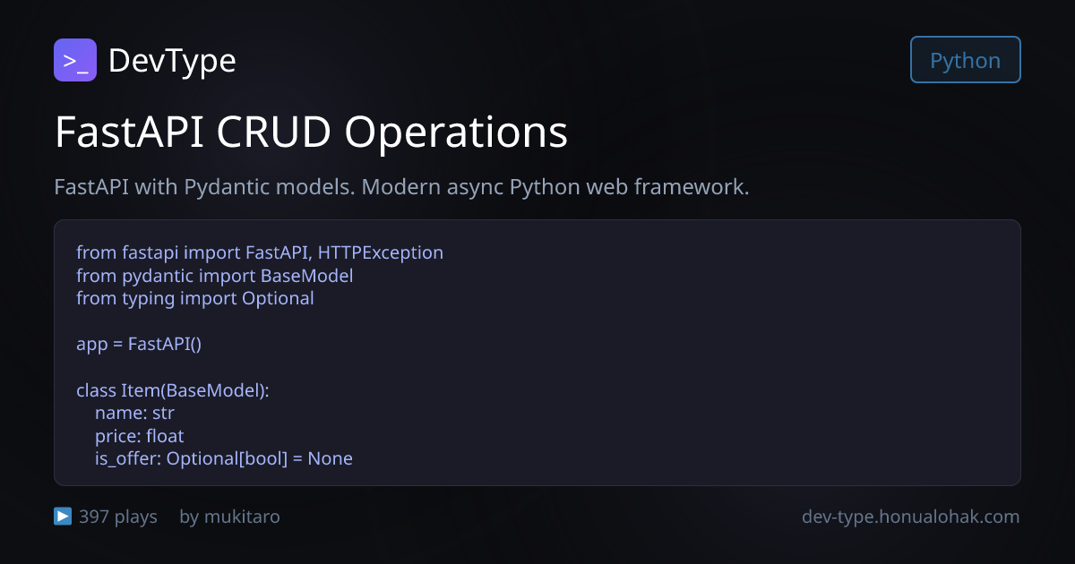 FastAPI CRUD Operations - Problemas de Práctica